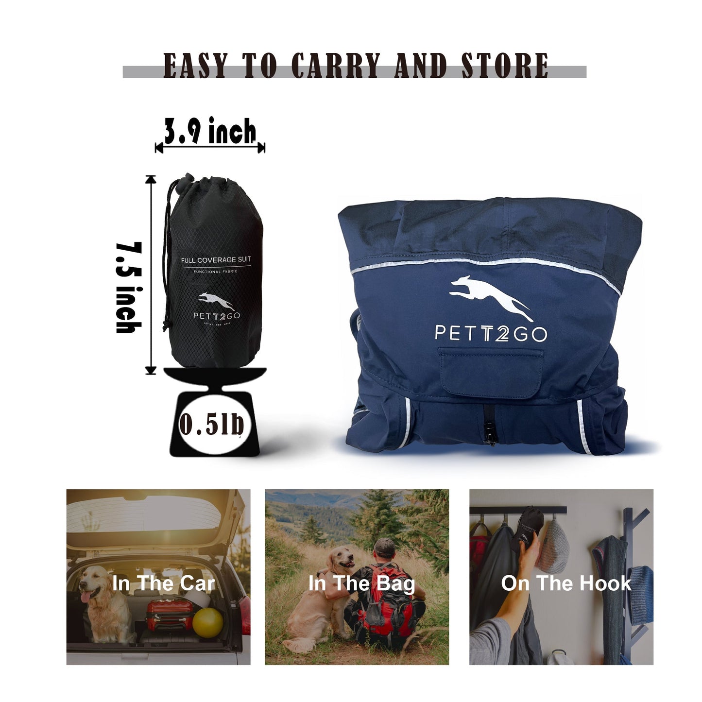 Corgi Breathable Raincoat With Legs - Deep Nightfall (USA) PETT2GO