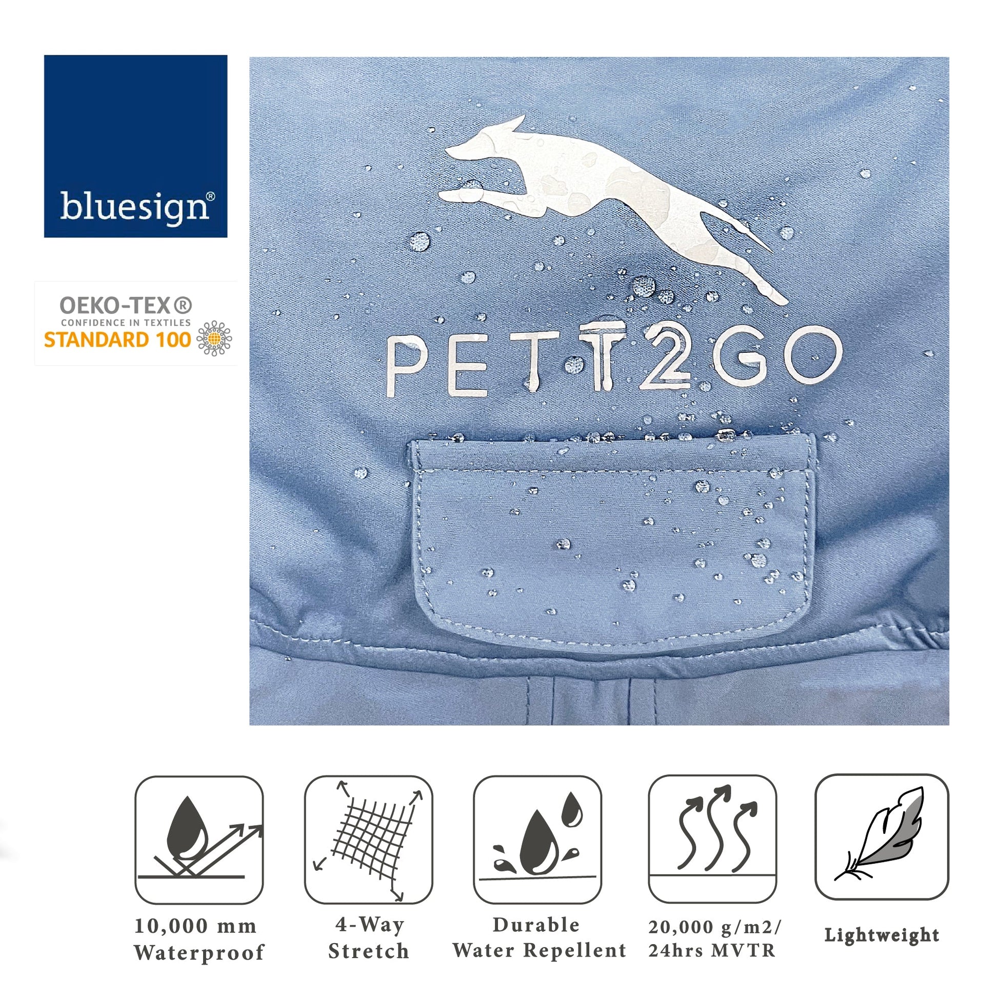 Corgi Breathable Raincoat With Legs - Silence of Mist (USA) PETT2GO