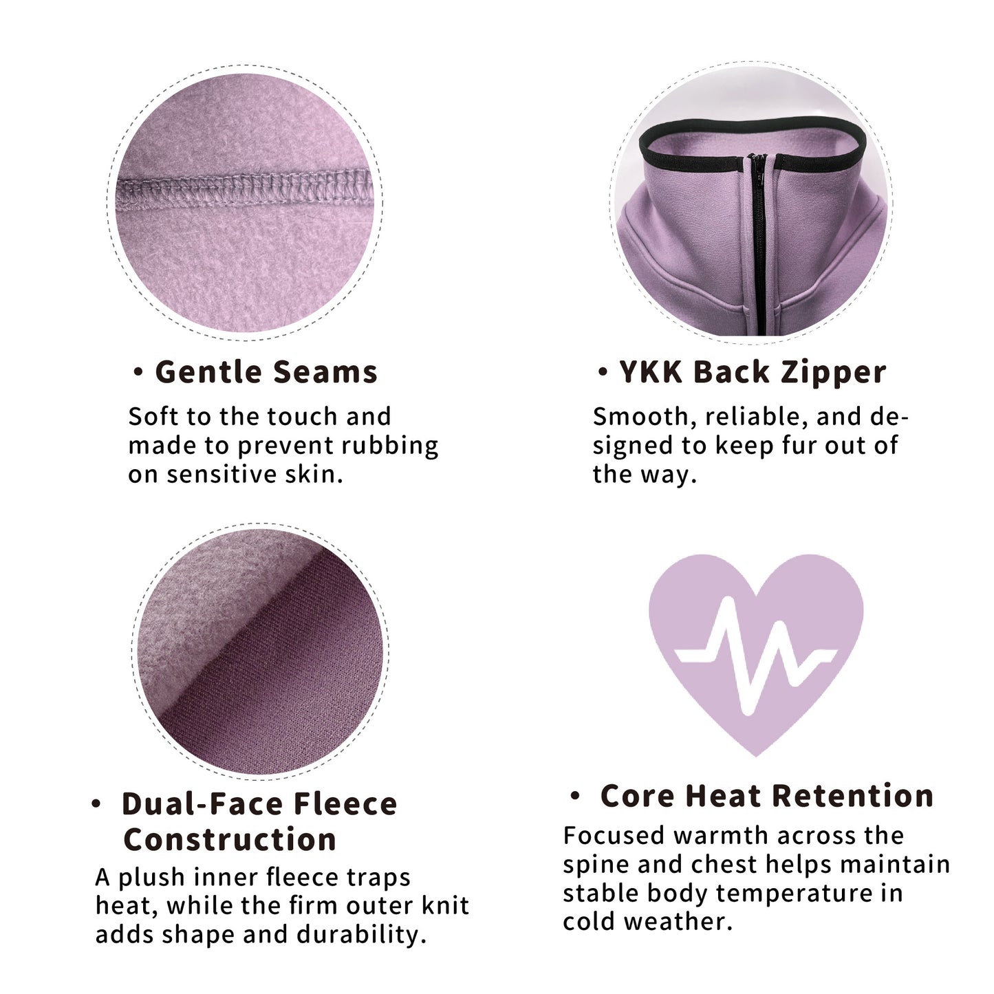 Motion Fleece Vest Lightweight Dog Fleece Vest - Dust Mauve (USA)