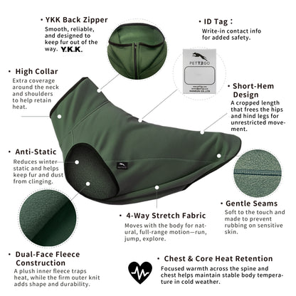 Dog Motion Fleece Vest - Forest Moss[USA]