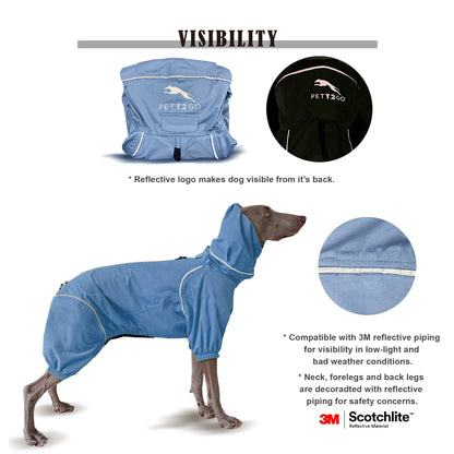 Dog Breathable Raincoat With Legs -Silence of Mist