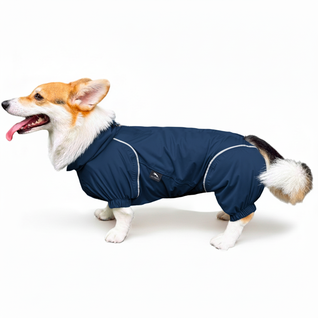 Corgi Breathable Raincoat With Legs - Deep Nightfall (USA) PETT2GO
