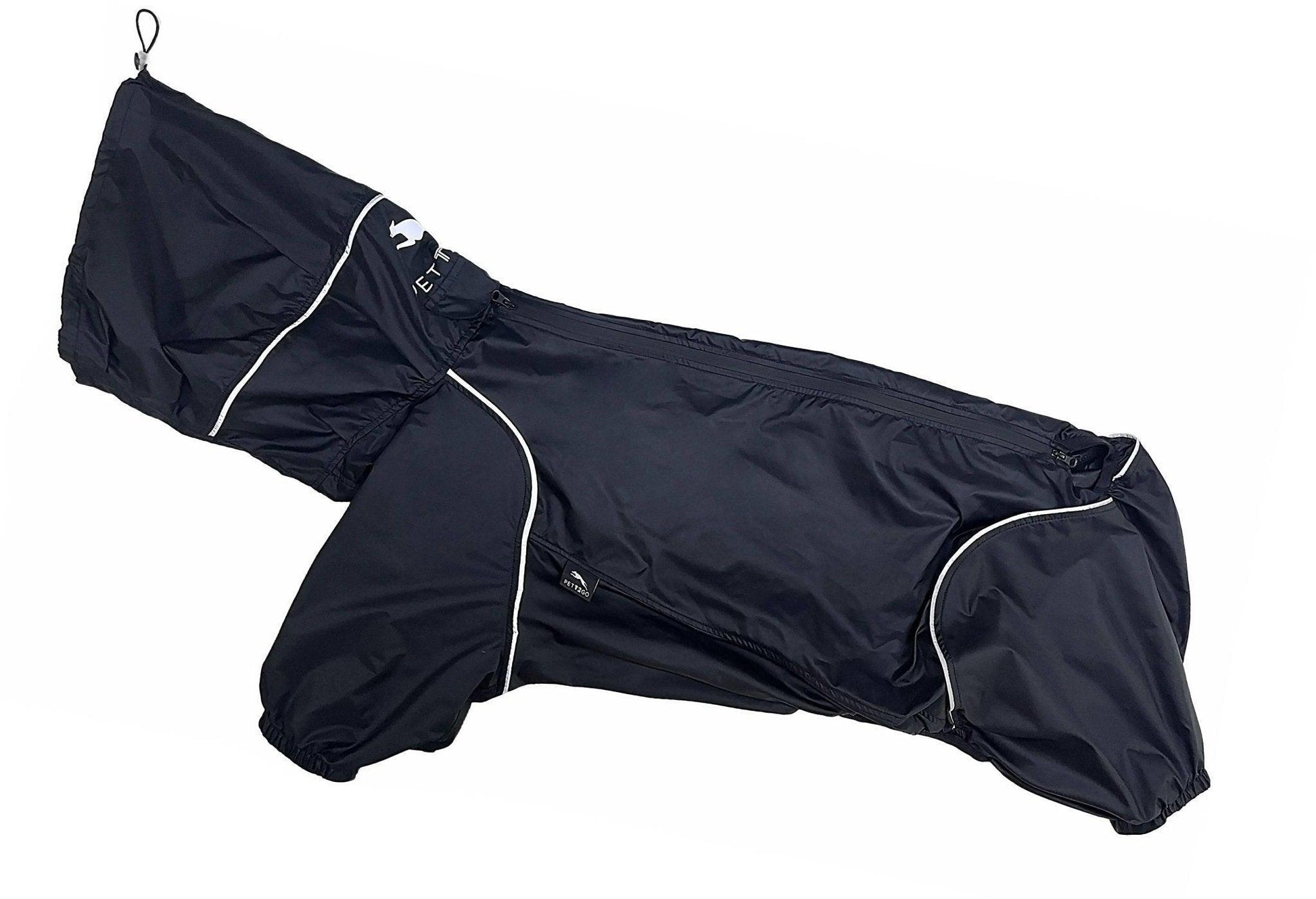 Dog Lightweight Windbreaker-Dog Outdoor Jacket-Coal Black  - PETT2GO