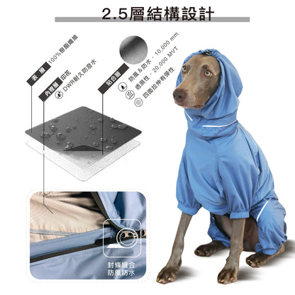 PETT2GO 狗狗透氣機能晨霧藍雨衣 功能說明 3 [lang-zh]