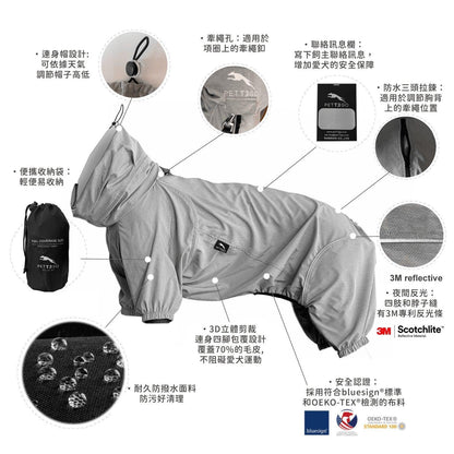 PETT2GO 狗狗極輕機能灰風衣 功能說明 1 [lang-zh]