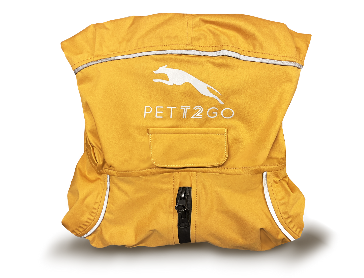 柯基連身式透氣雨衣 -晨曦黃 PETT2GO