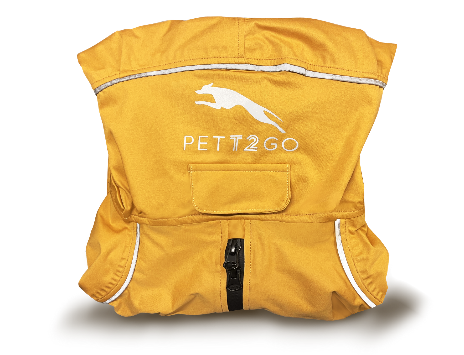 柯基連身式透氣雨衣 -晨曦黃 PETT2GO