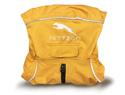 柯基連身式透氣雨衣 -晨曦黃 PETT2GO